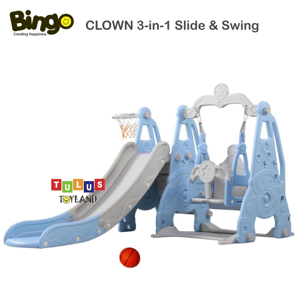 Perosotan Ayunan Bingo CLOWN / KUB 3in1 Slide Swing Basket 3 in 1 Mainan Anak Murah