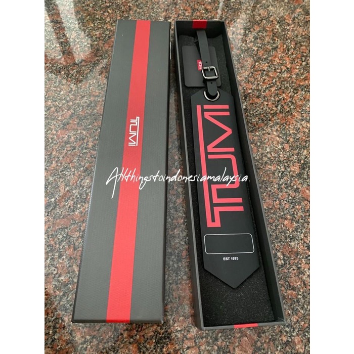

Sale!! Promo! Tumi Crew Luggage Tag, White, Red Asli Original New