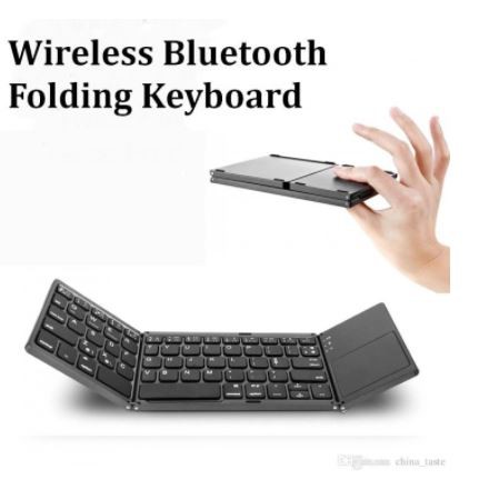 Keyboard mini bluetooth wireless 63 key multimedia foldable slim touchpad for android iphone pc laptop