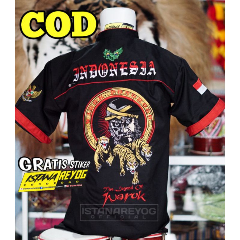 BAJU REOG PONOROGO / HEM BORDIR / HEM REOG PONOROGO / KEMEJA / HEM WAROK MACAN / KAOS BUDAYA