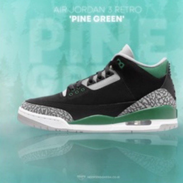 Air jordan 3 retro pine green
