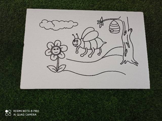 

tyvf Styrofoam lukis/mewarnai 12 pcs ukuran 33x50x1cm