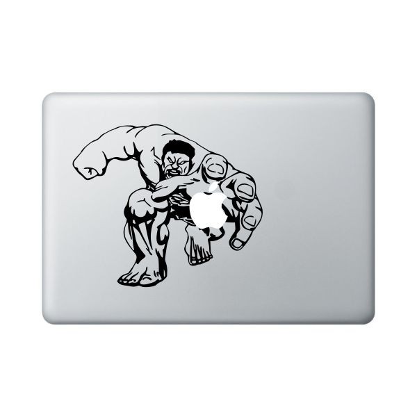 Sticker Laptop Apple Macbook 13' Decal - Hulk Grab Apple