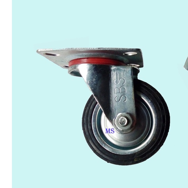 Roda Etalase - Troli Hitam ( Ukuran 3" )