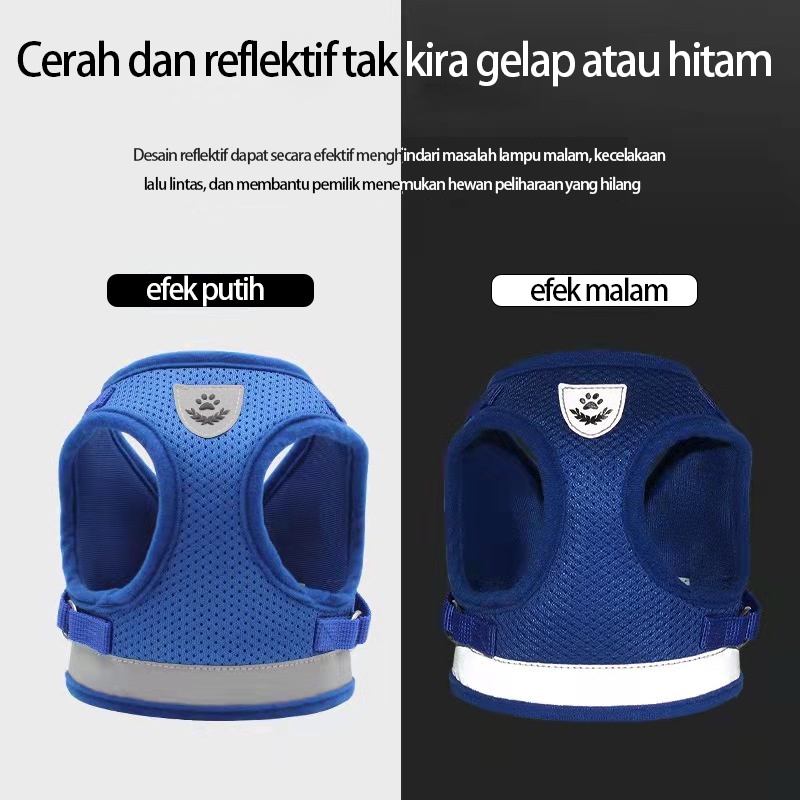 Tali Tuntun Kucing Anjing Tali Kucing Harness Anjing Kucing Tali Kucing Harness Kucing Rompi Baju Kucing Cat Leash Dog Leash