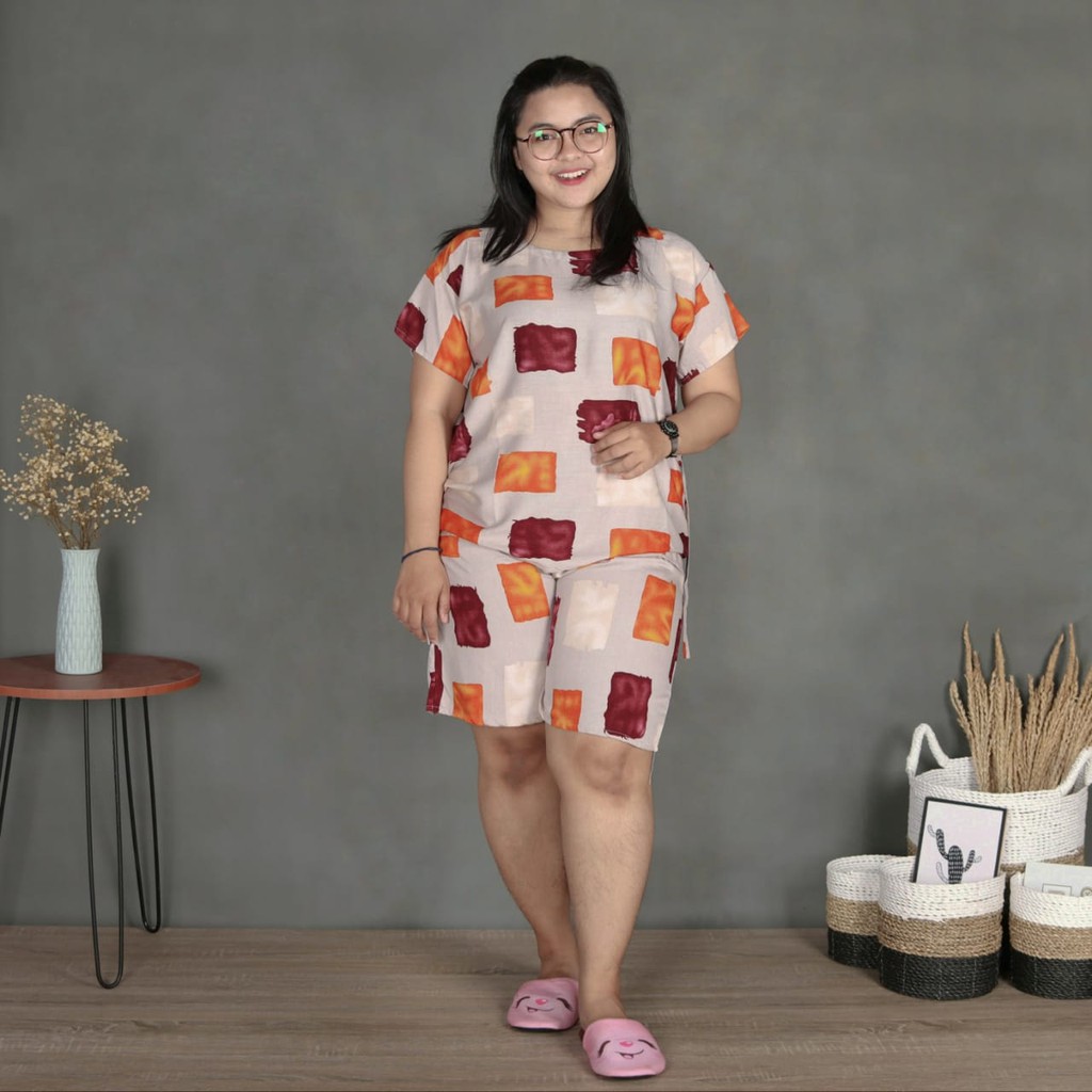 Babydoll Jumbo Wood Pendek XXL Rayon Premium 03