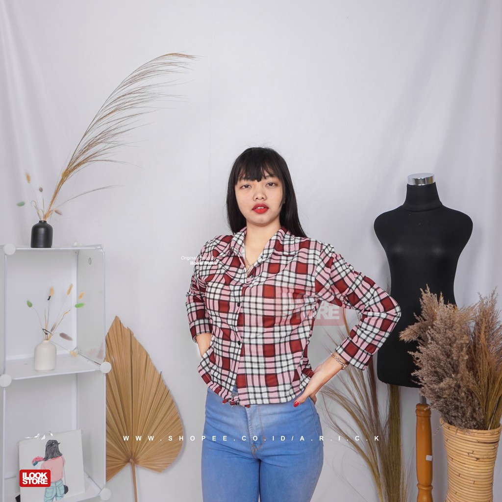 Kemeja Wanita/Kemeja crop wanita/Kemeja tali/Kemeja Tali Bawah/Kemeja Tali serut/Kemeja wanita kasul