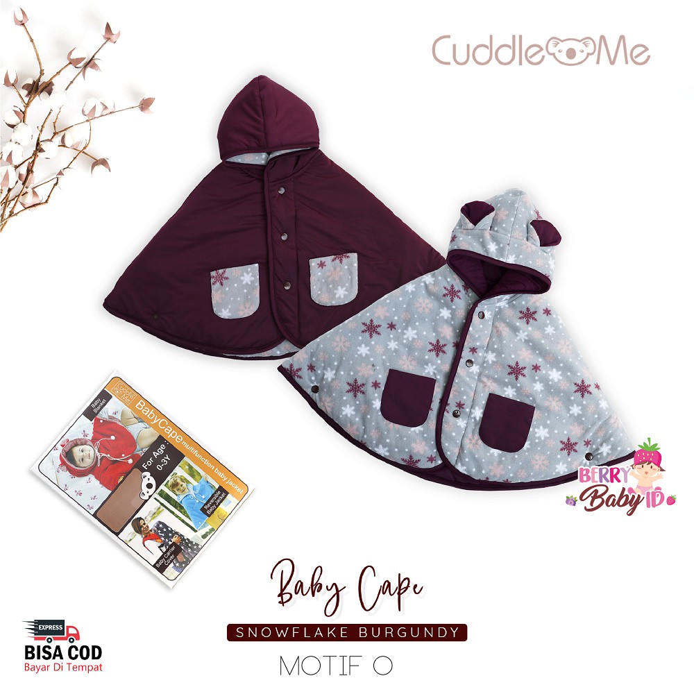 Cuddle Me Baby Cape Jaket Bayi Anak CuddleMe 0-3 Tahun Bolak Balik Baju Hoodie Grosir (1)-Motif O
