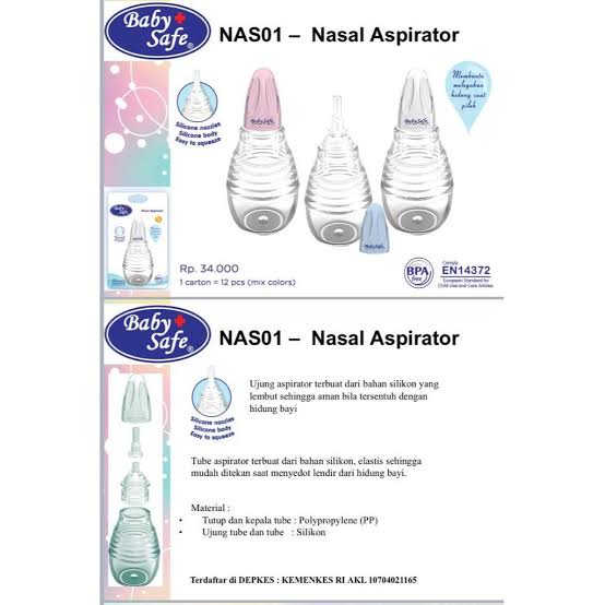 BabySafe Silicone Nasal Aspirator NAS01