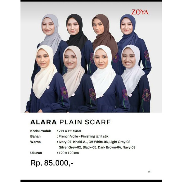 SCARF POLOS ALARA PLAIN ZOYA