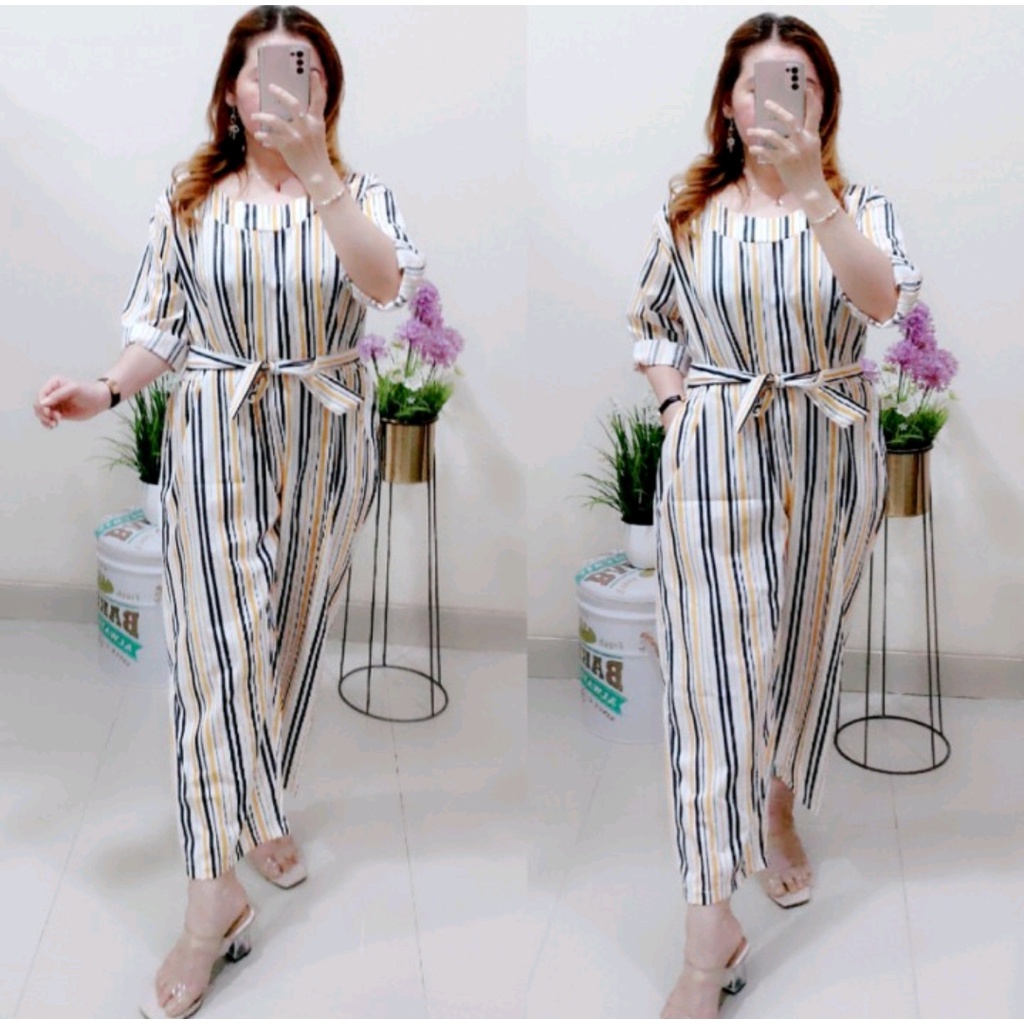 FWG - JUMSUIT JUMBO SELLA / JUMPSUIT BIGSIZE /JUMPSUIT WANITA / JUMPSUIT SALUR / OVERALL