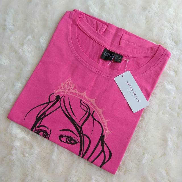 Baju kaos wanita miss Sophie pink size M by Sophie Martin Paris
