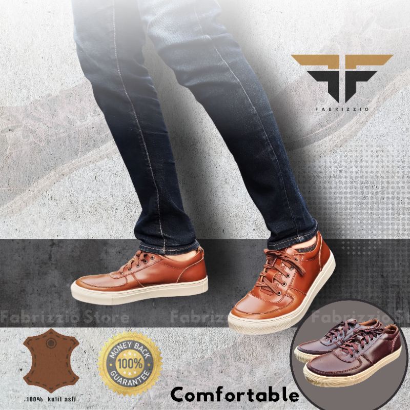 sepatu pria kulit asli casual elegant