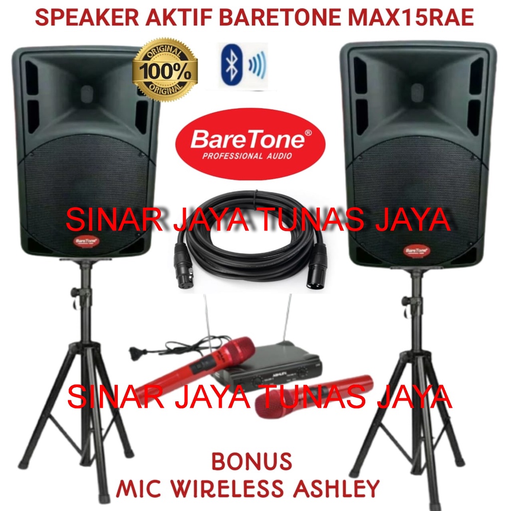 SPEAKER AKTIF BARETONE MAX15RAE SPEAKER AKTIF 15INCH ORIGINAL aktif aktif FREE BONUS