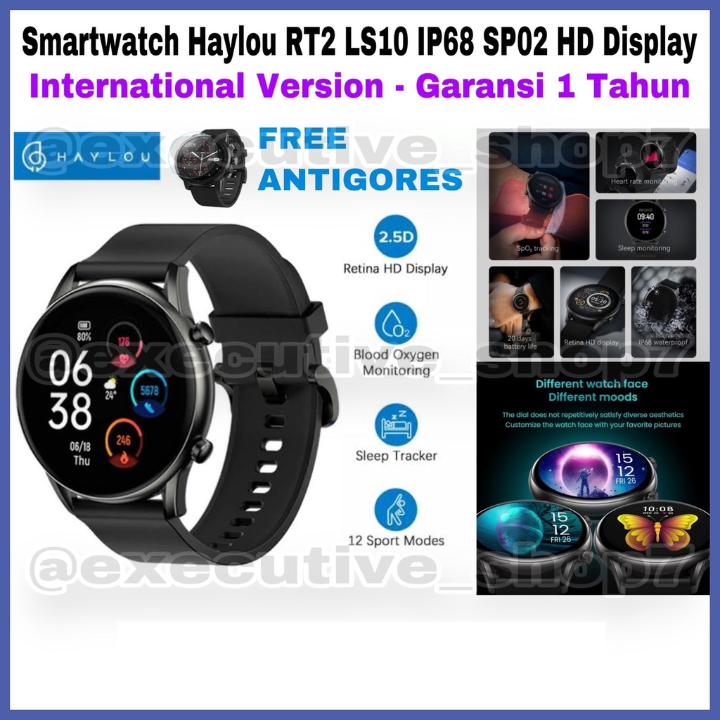 Smartwatch Haylou RT2 LS10 IP68 SP02 HD Display International Version