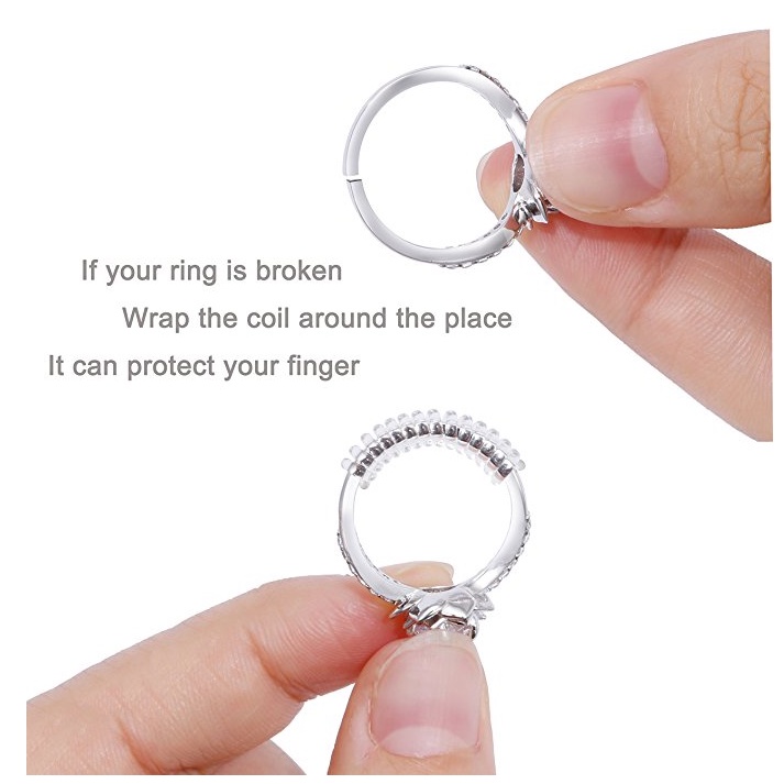 TAO 10cm Alat Pengganjal Ganjalan Pengecil Pengatur Ukuran Cincin Kebesaran Spiral Ring