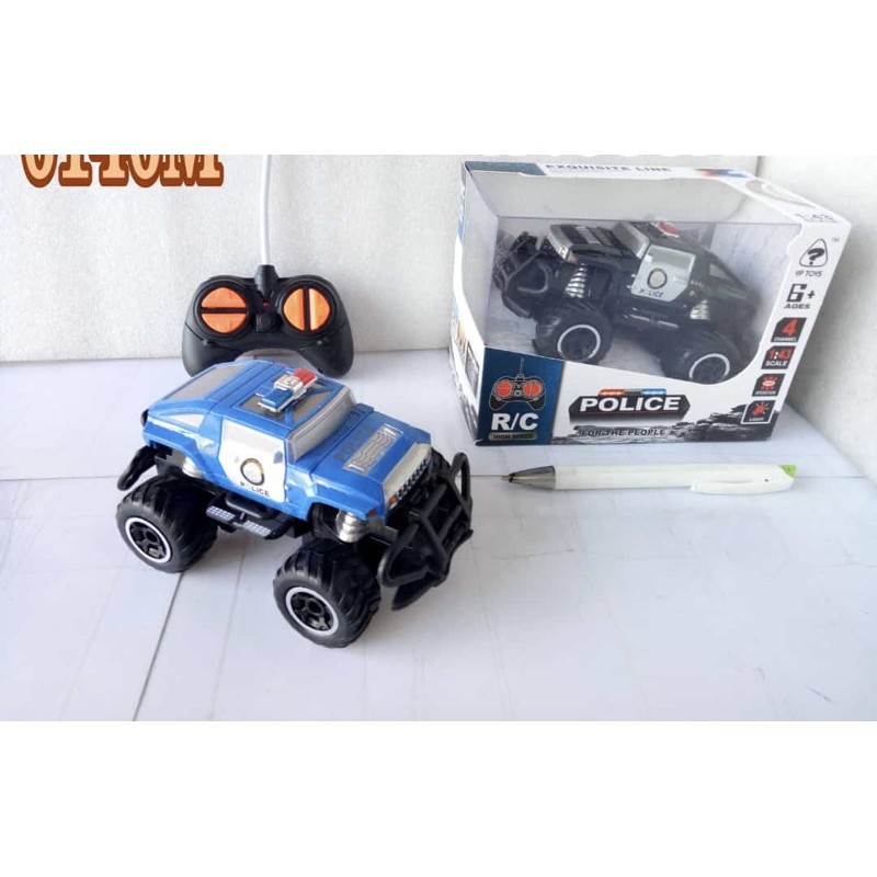 mainan rc mini car police jeep ban besar