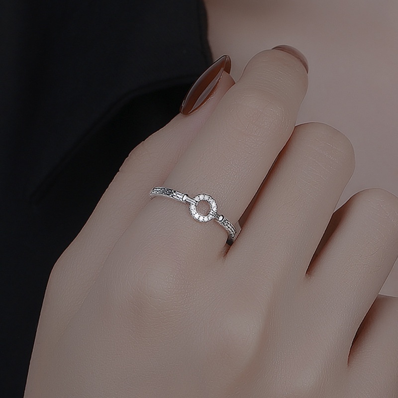 Cincin Sterling Silver S925 Hias Kristal Berlian Gaya Korea Untuk Wanita