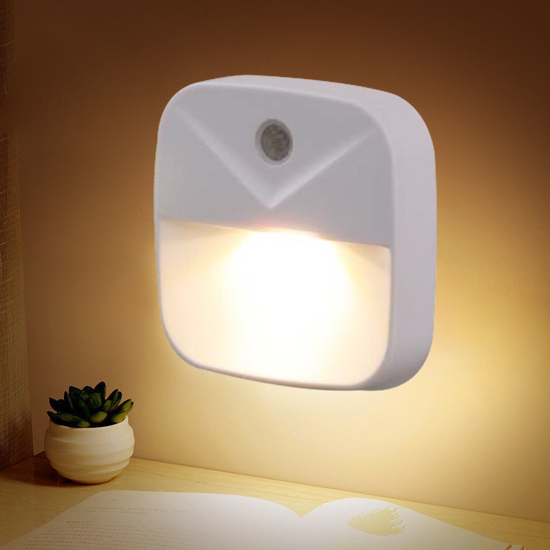 (6X6Cm Lampu Malam Led Dengan Kontrol Cahaya Untuk Kamar Tidur / Lemari Pakaian / Meja