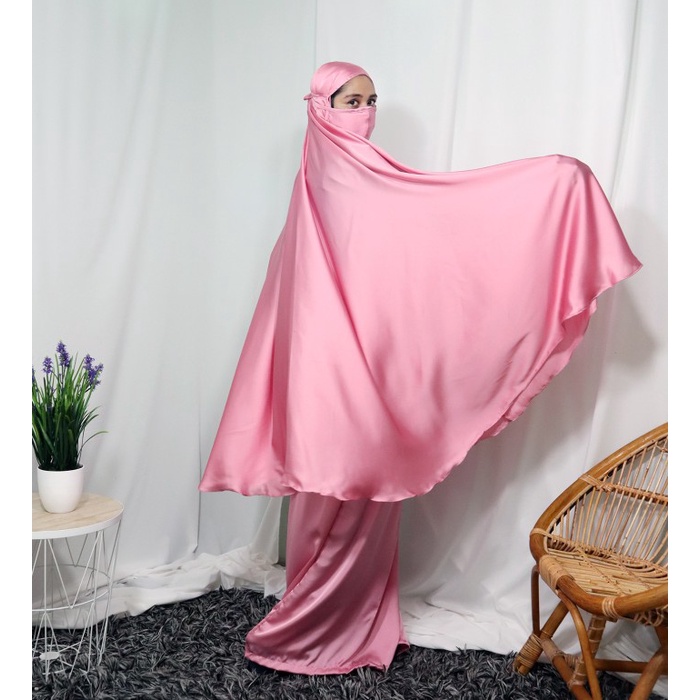 Mukena wanita mukena traveling Silky 2in1 - premium lembut - 1 anak terviral putih polos Mukena wani