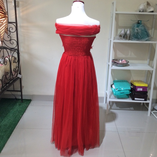 TOP GAUN PENGANTIN PESTA ATAU BRIDESMAID RED 2