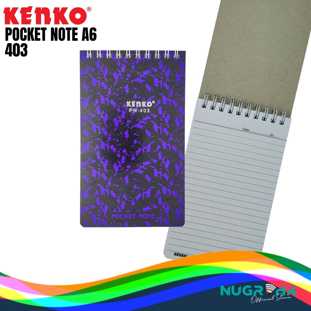 

SPIRAL BOOK / BUKU CATATAN / POCKET NOTE A6 KENKO 403