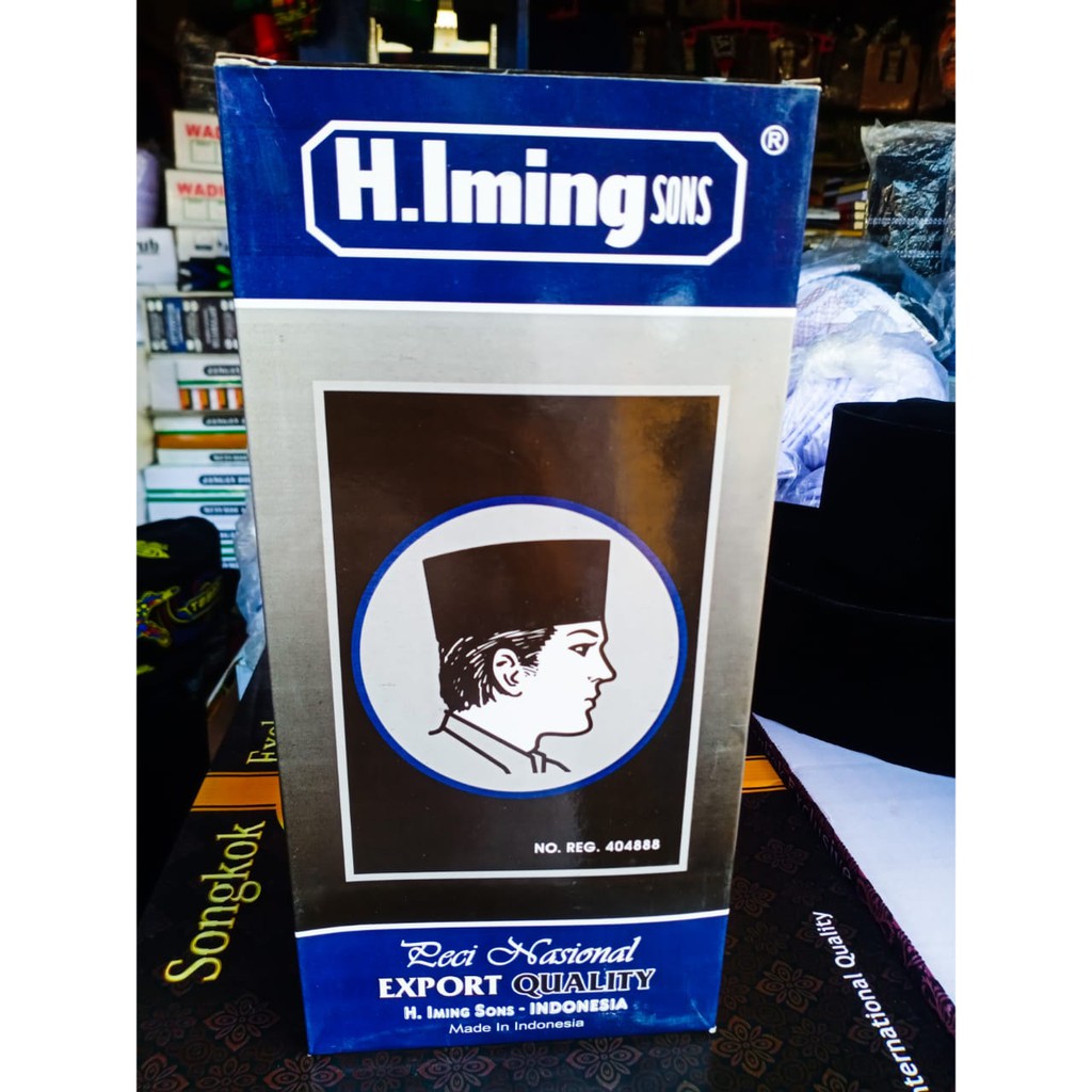 Peci Hitam Polos H.Iming Sons Kopeah Songkok Nasional Exclusive Hitam Polos