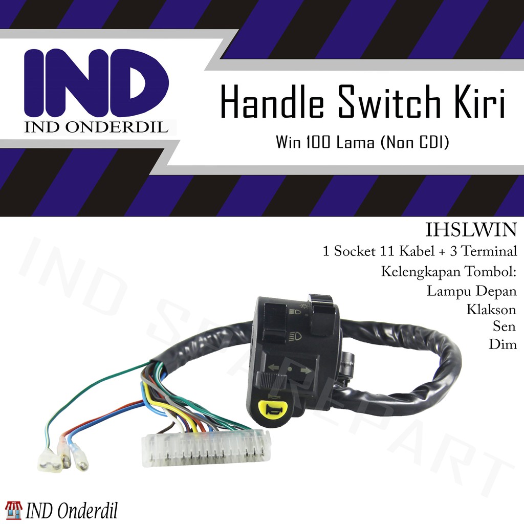 Handle-Holder-Handel Switch-Saklar-Lampu Kiri-Left Honda Win 100 Lama