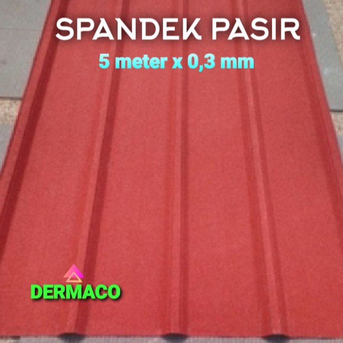 SPANDEK PASIR 4 meter x 0,3 mm / ATAP SPANDEK /SPANDEK WARNA /ROOFDECK