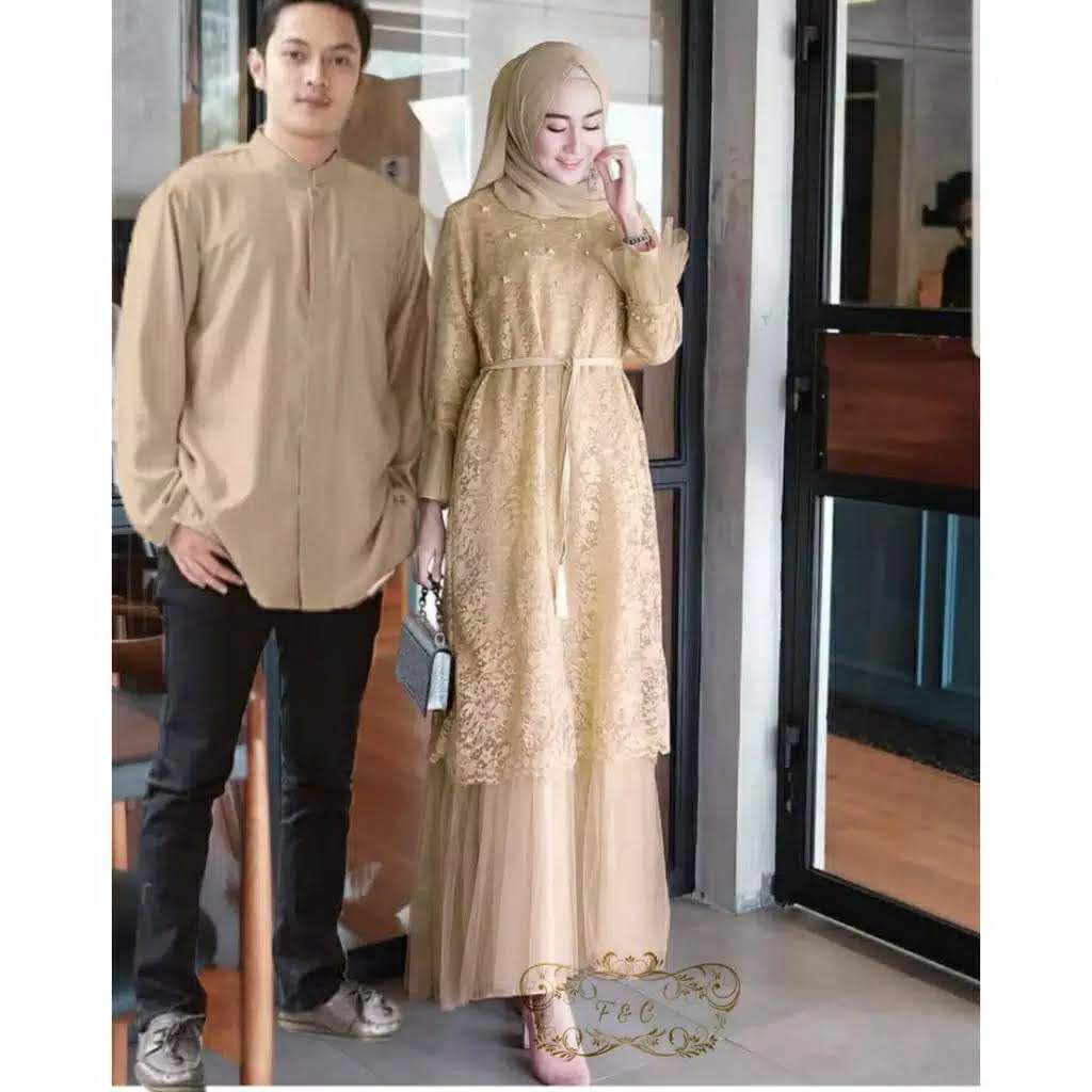 (ZAYIN COLLECTION) COUPLE LARKI FIT TO XL-XXL LD 100-120. BAHAN BROKAT TULANG.