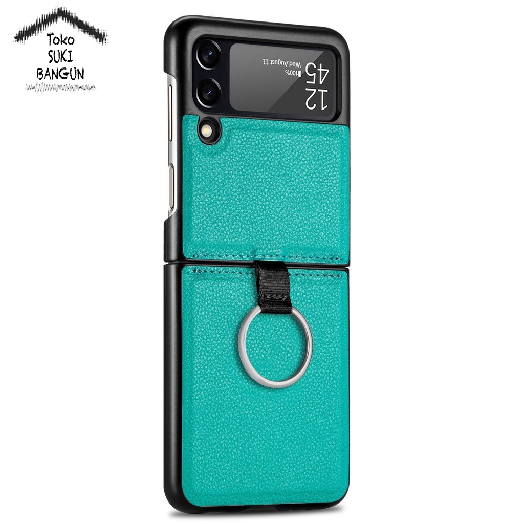 Case Samsung Galaxy Z Flip4 Flip 4 Leather Keyring Cover Pouch Protector Casing ZFL4-003