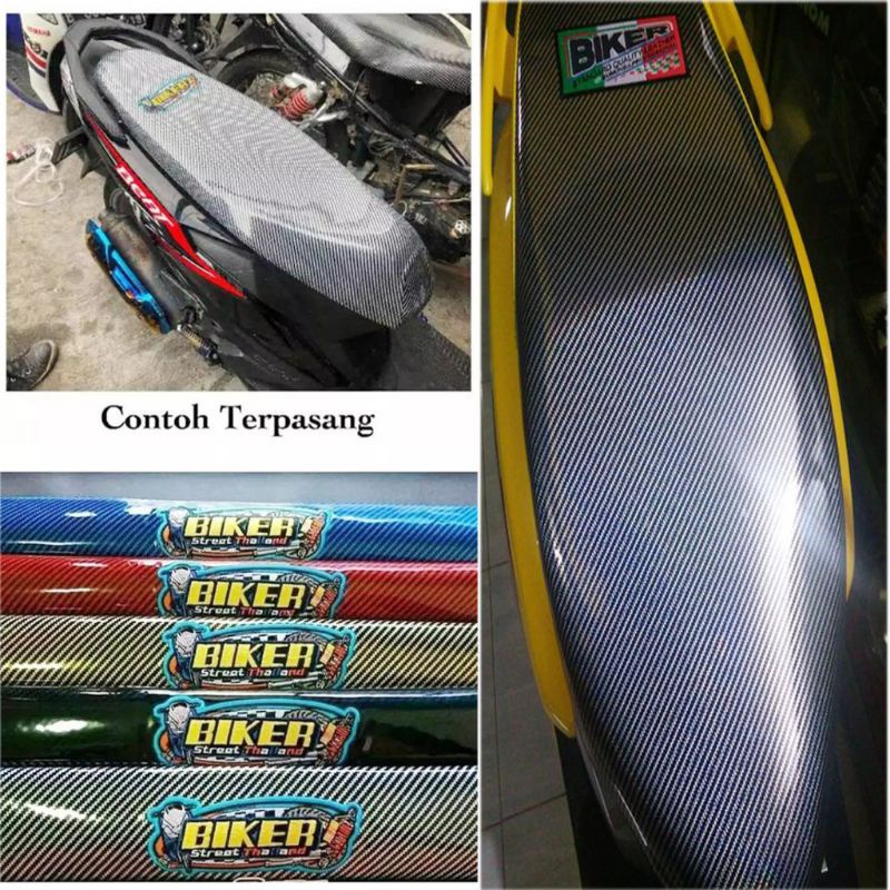 Sarung Jok Motor Carbon bikers Thailand Beat Mio Fino scoopy Vario