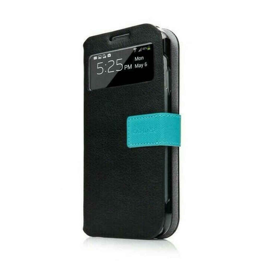 AKSESORIS HP MURAH CAPDASE Smart Folder Sider iD Belt Samsung Galaxy S4 - Black Torquise