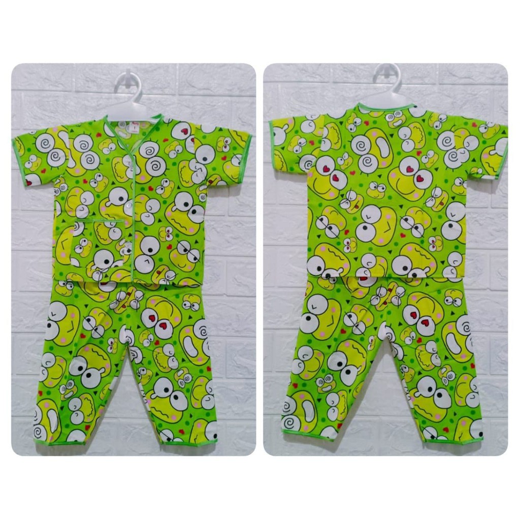 ( PROMO CUCI GUDANG ) COD STELAN PIAMA ANAK MOTIF KARAKTER BAHAN KATUN USIA 6-12 BULAN-3