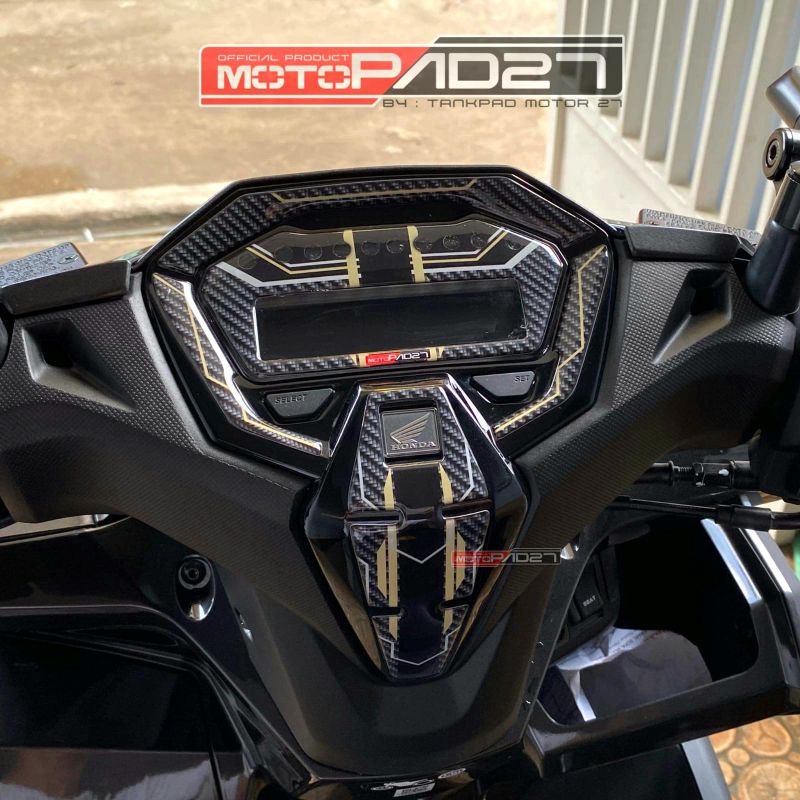 Motopad27 Stiker Vario 160 Deck pad Karet Rubber 3D Aksesoris Honda New VARIO 160 2022