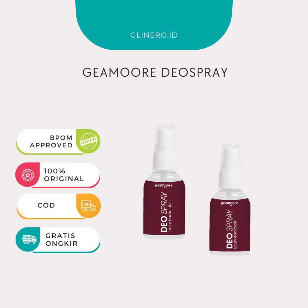 Deodorant Spray 30ML | Luxury Backarat by Geamoore | Mencegah & Menghilangkan Bau Badan | VIP ✅