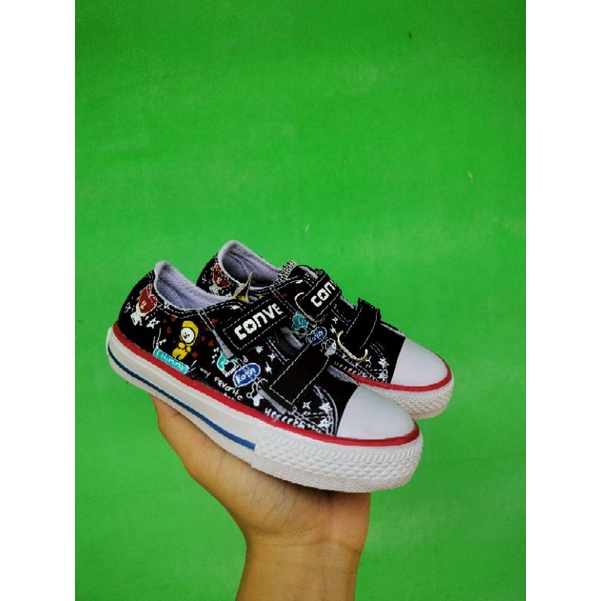 SEPATU ANAK CONVERSE ALL STAR BT21 HITAM PREMIUM HIGH QUALITY CONVERSE ANAK ANAK