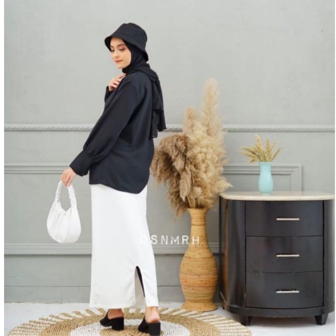 BUNDLE COD✅ ROK KASUAL MUSLIMAH(A-Line, Span Maxi &amp; Midi) Remaja - Jumbo M-XXXL | Scuba Latex HQ bawahan muslimah/highwaist/mayung/pensil/out fit/original