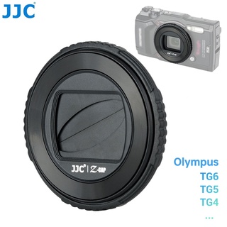 JJC Tutup Lensa Otomatis Tipe Pembuka Putar untuk Kamera Olympus TG-6 TG-5 TG-4 TG-3 TG-2 TG-1, menggantikan Olympus LB-T01, Putar untuk Membuka dan Menutup Penutup Pelindung Lensa, Aksesoris DSLR