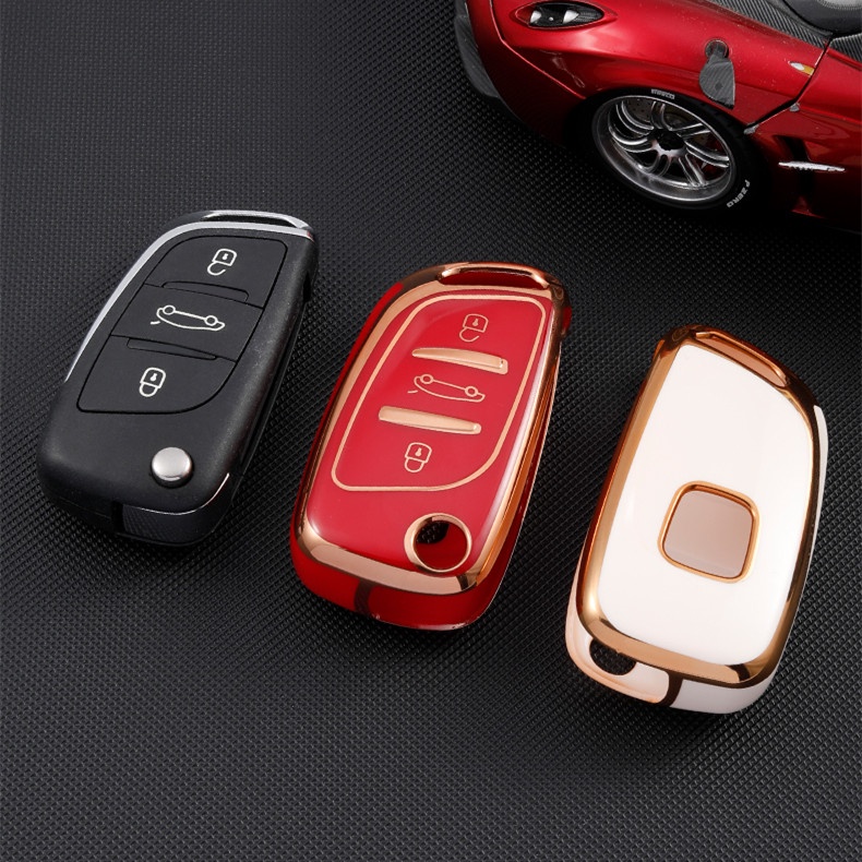 Casing Kunci Remote Mobil Bahan TPU Lembut Untuk Peugeot 3008 208 308 508 508 408 2008 307 4008 Citroen C4 C4L