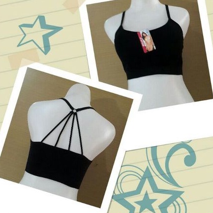 Bralette bra bh fashion wanita bra bh wanita sport rajut halus sexy lembut halus senam yoga gym no busa