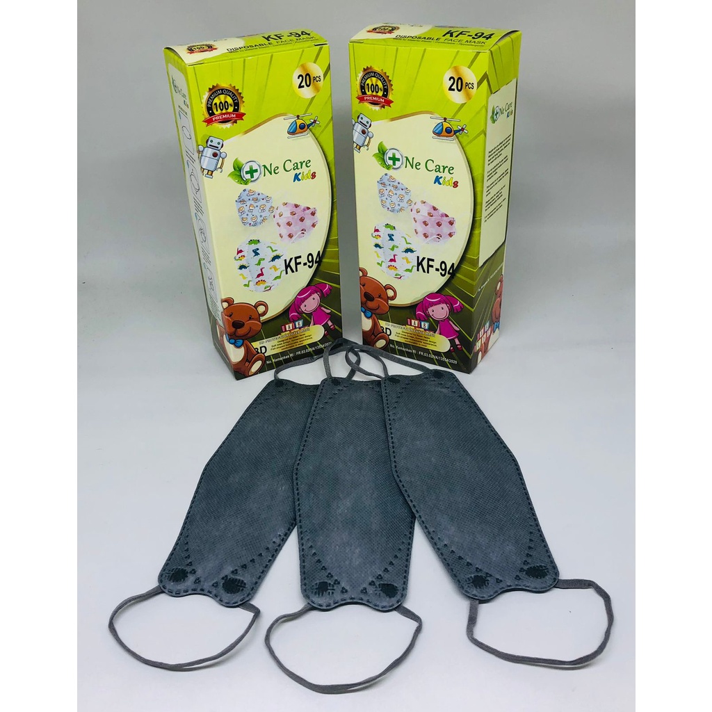 Masker ANAK KF94 tebal OneCare korea kids face mask motif Box