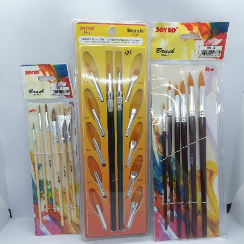 

kuas set joyko BR 1 , BR 2 , BR 3/ kuas lukis