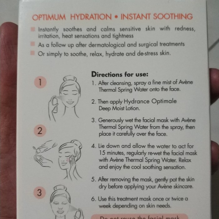 Ready   Avene Facial Mask 15's Masker Avene