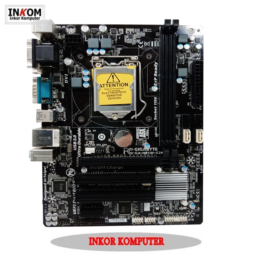 Paket Motherboard LGA 1150 H81 Gigabyte + PROCESSOR INTEL CORE i5