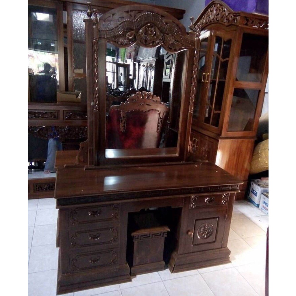 meja rias kayu jati / tolet / furniture jepara