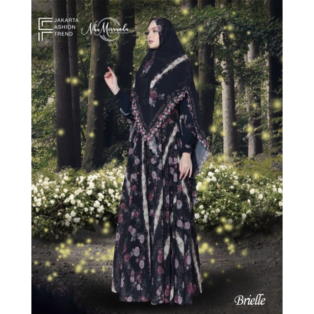 Brielle Series ORI by Nha Mirranda / Gamis Set Syar'i / Gamis Pesta Mewah / Dress Muslimah / Baju Syar'i Terbaru / Fashion Muslimah Branded-6