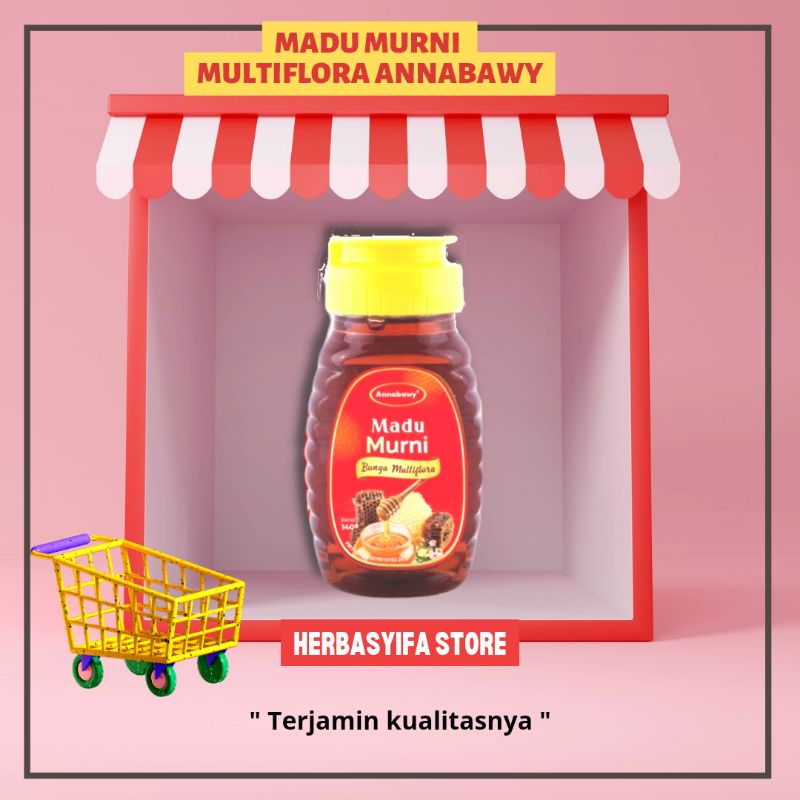 Madu Murni Multiflora Annabawy 140 gram - 330 gram - Madu Asli