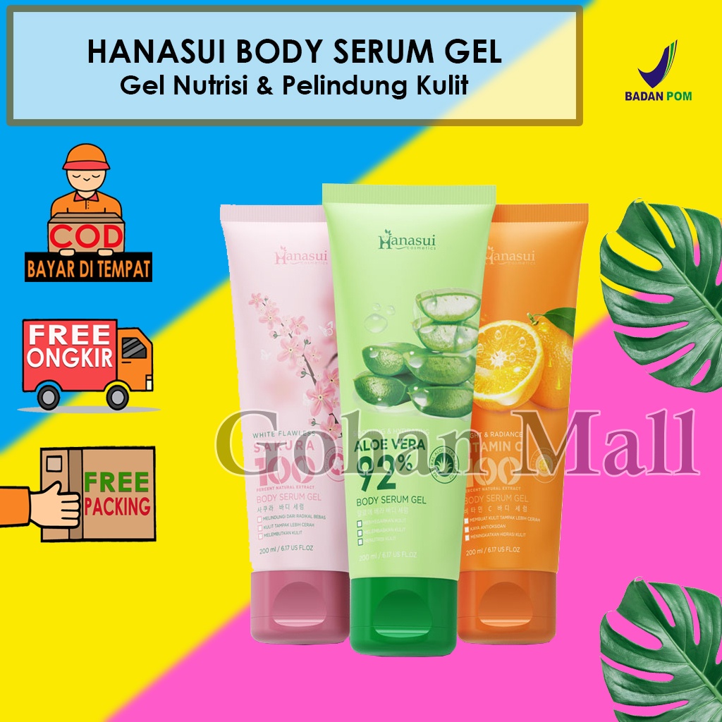 Jual HANASUI BODY SERUM GEL ALOEVERA SAKURA VITAMIN C HANDBODY