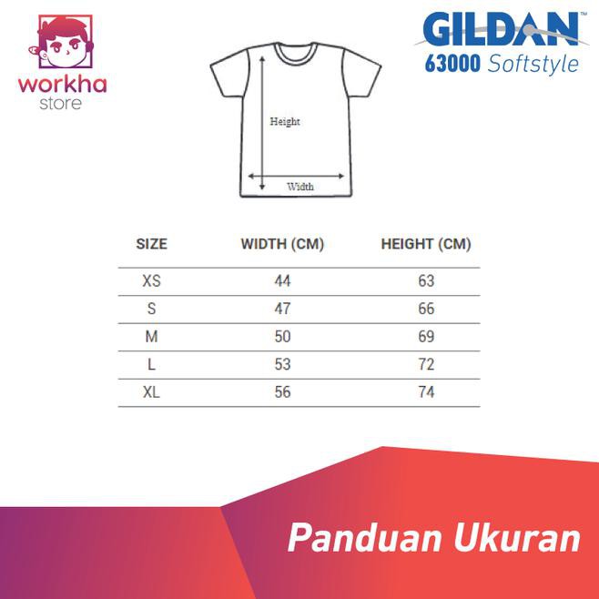 WVWA KAOS POLOS GILDAN BANDUNG SOFTSTYLE 63000 - ORIGINAL - READY STOCK Y1L4